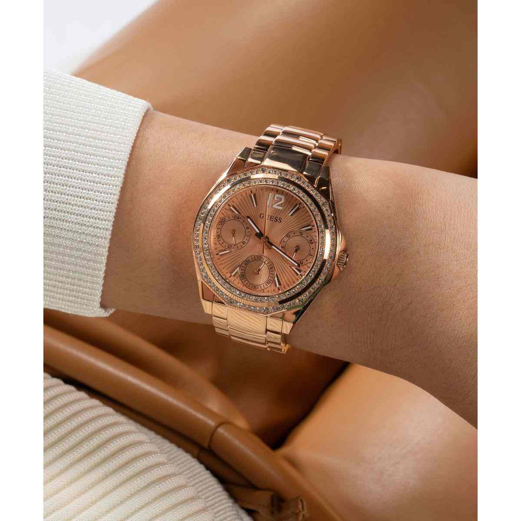 Guess Ritzy Rose Gold Dial Rose Gold-Tone Stainless Steel Strap Women's Watch GW0685L3 - view 5