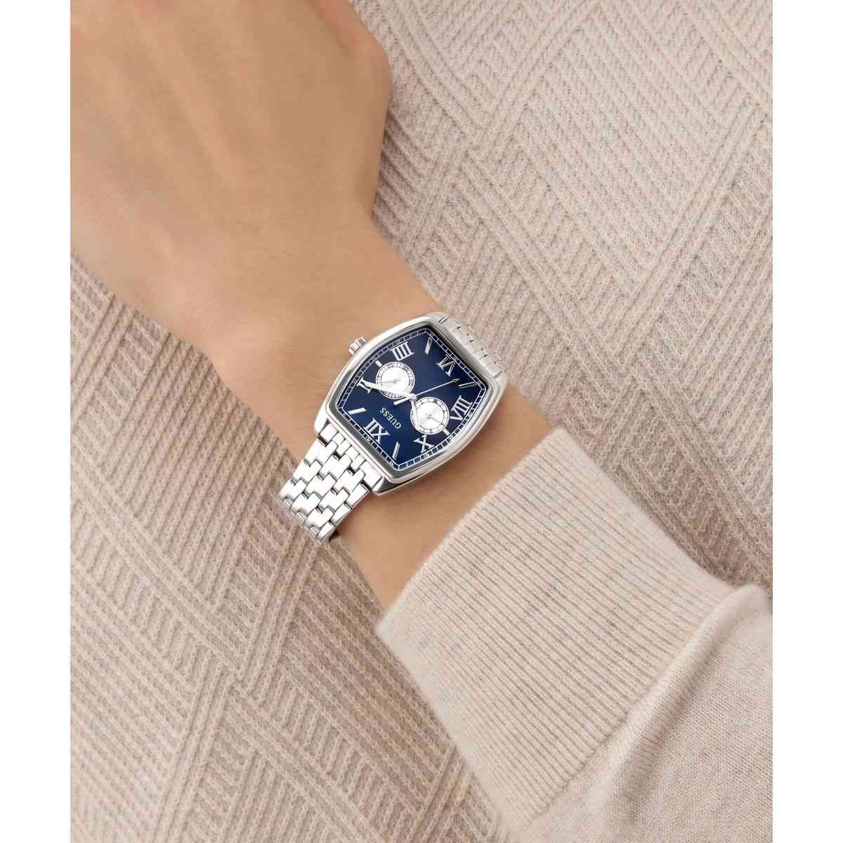 Guess Gabriel Blue Dial Silver-Tone Stainless Steel Strap Men's Watch GW0975G1 - view 4