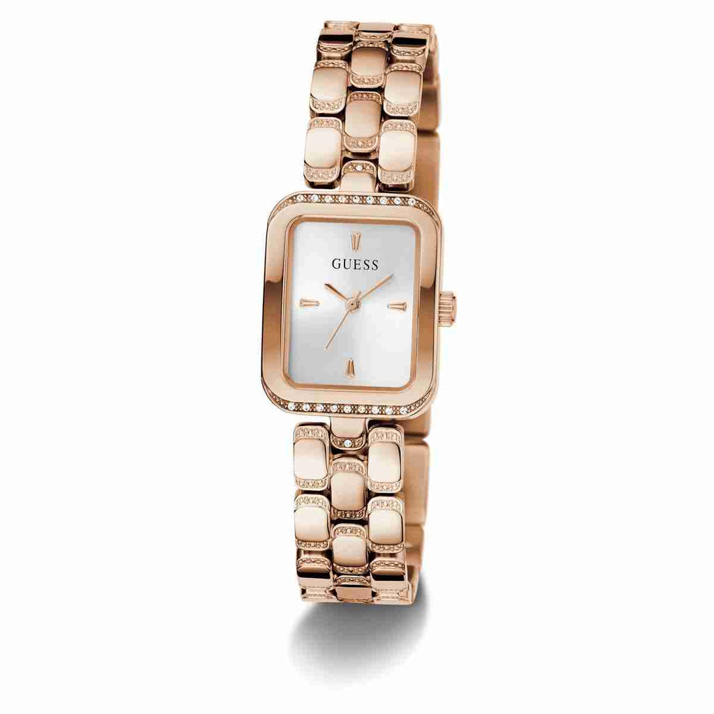 Guess Isla Silver-Tone Dial Rose Gold-Tone Stainless Steel Strap Women's Watch GW0865L3 - view 7