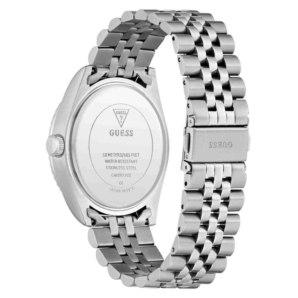 Guess Jaden Blue Dial Silver-Tone Stainless Steel Strap Men's Watch GW0977G1 - view 3