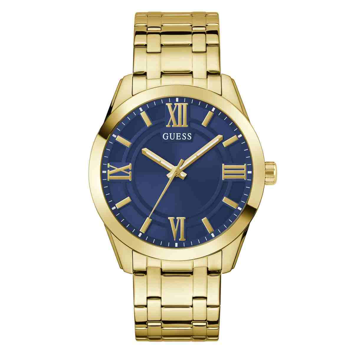 Guess Blue Dial Gold-Tone Stainless Steel Strap Men's Watch GW0893G5 - view 1