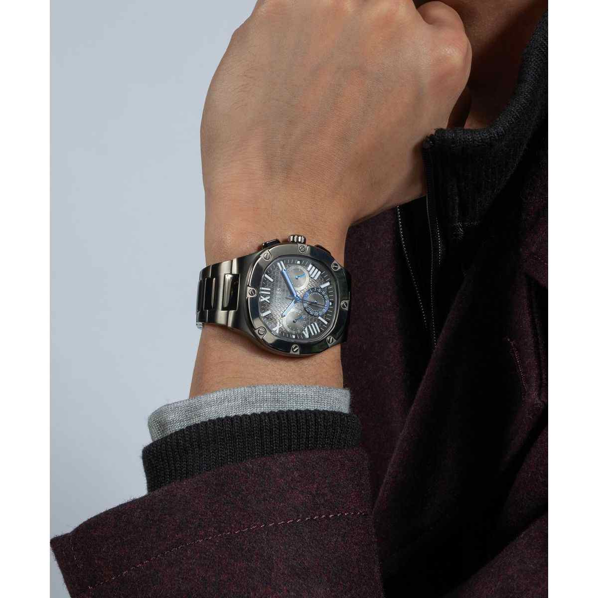 Guess Grey Dial Gunmetal Stainless Steel Strap Men's Watch GW0572G5 - view 4