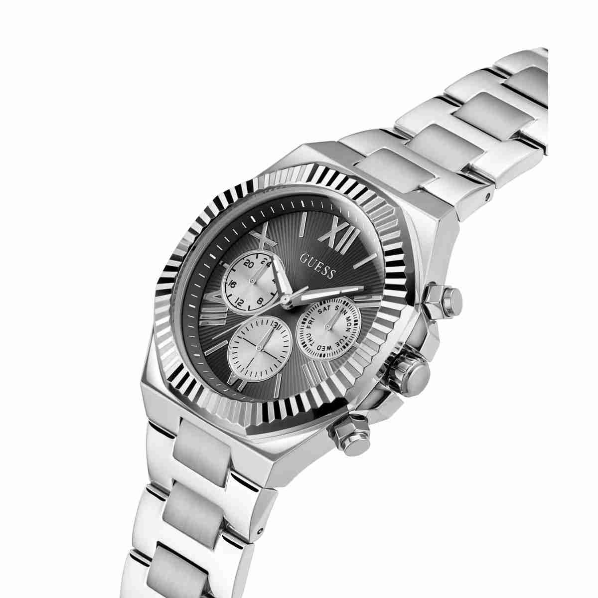 Guess Equity Black Dial Silver-Tone Stainless Steel Strap Men's Watch GW0703G1 - view 6
