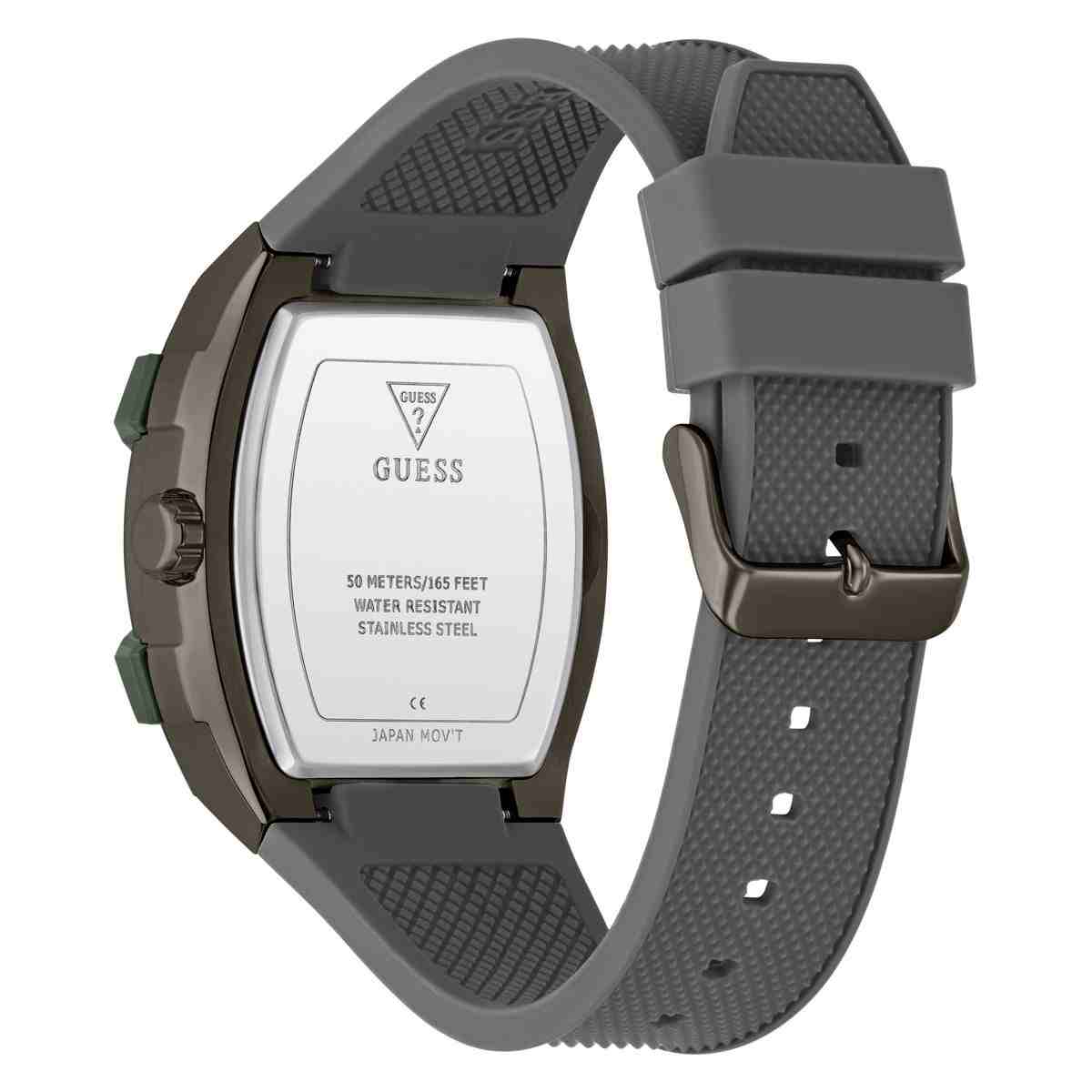 Guess Phoenix Grey Dial Grey Silicone Strap Men's Watch GW0956G3 - view 3