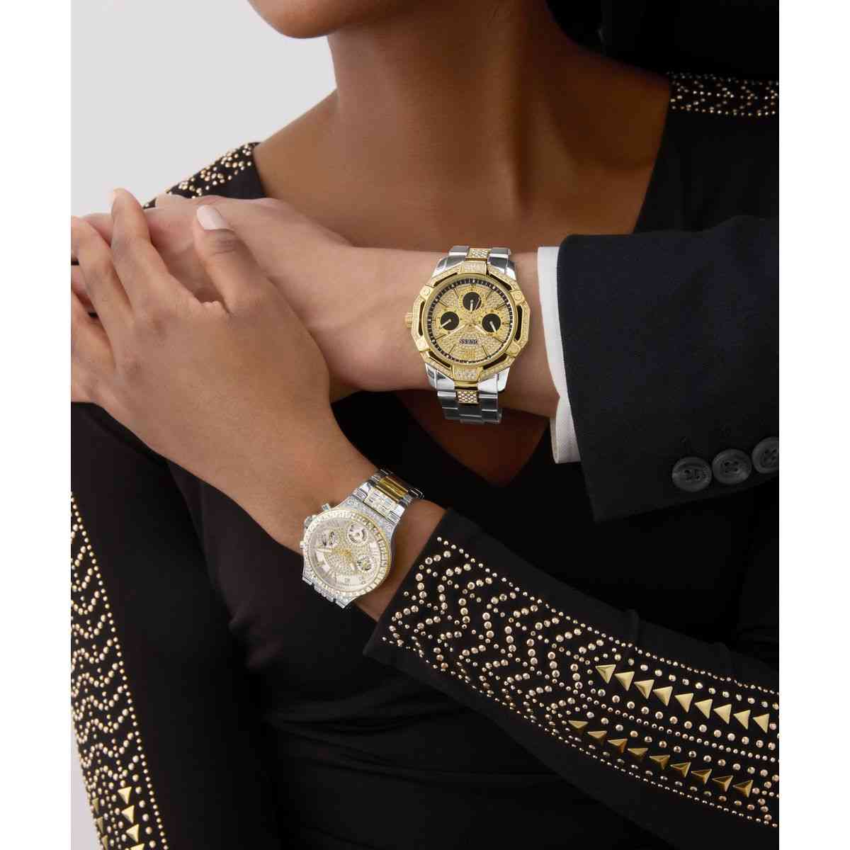 Guess Moonlight Silver-Tone Dial Two-Tone Stainless Steel Strap Women's Watch GW0320L7 - view 7