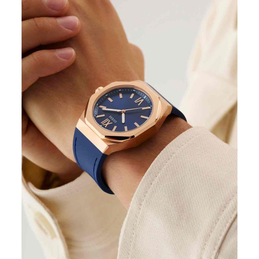 Guess Blue Dial Blue Silicone Strap Men's Watch GW0850G3 - view 5