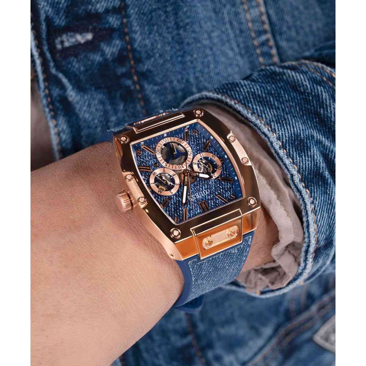 Guess Phoenix Blue Denim Dial Rose Gold-Tone Men's Watch GW0786G2 - view 4