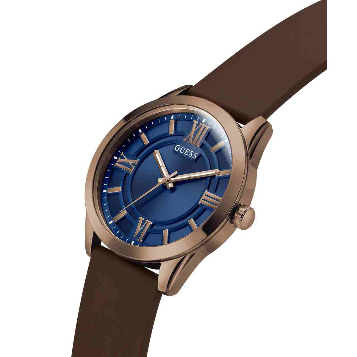 Guess Elliot Blue Dial Brown Leather Strap Men's Watch GW0894G3 - view 8