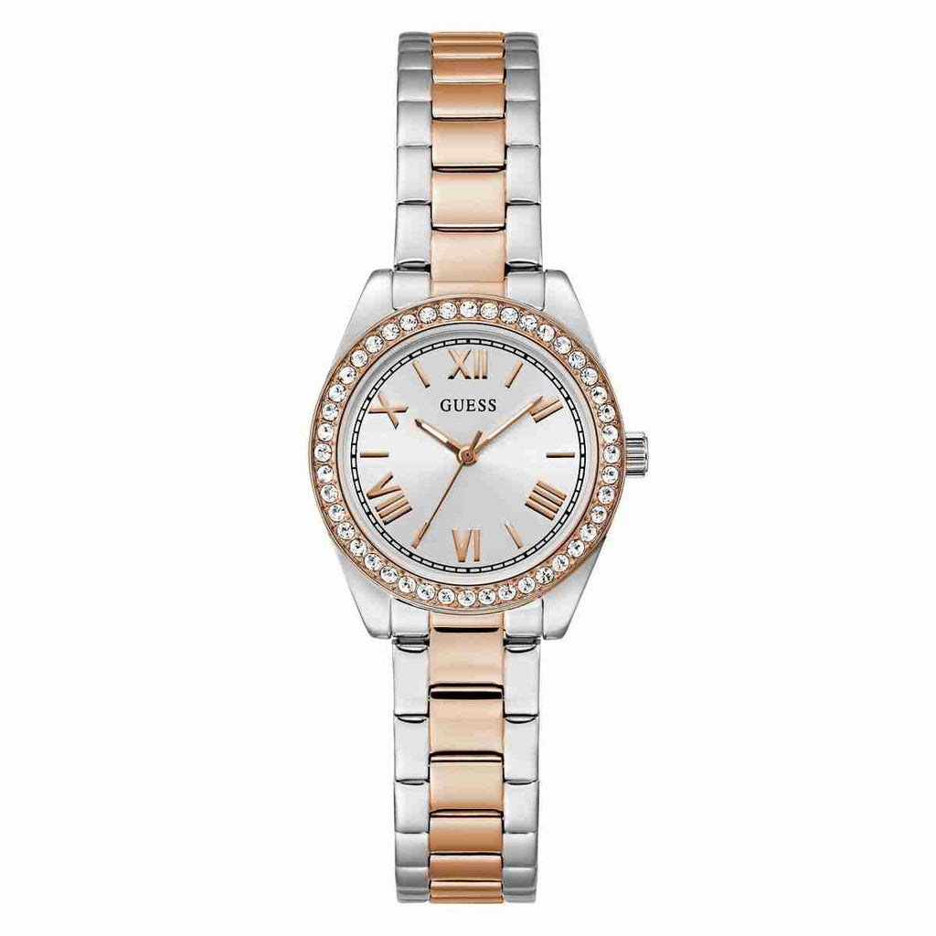 Guess Mini Luna Silver-Tone Dial Two-Tone Stainless Steel Strap Women's Watch GW0841L3 - view 1