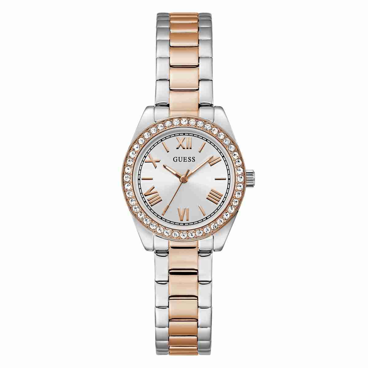 Guess Mini Luna Silver-Tone Dial Two-Tone Stainless Steel Strap Women's Watch GW0841L3 - view 1