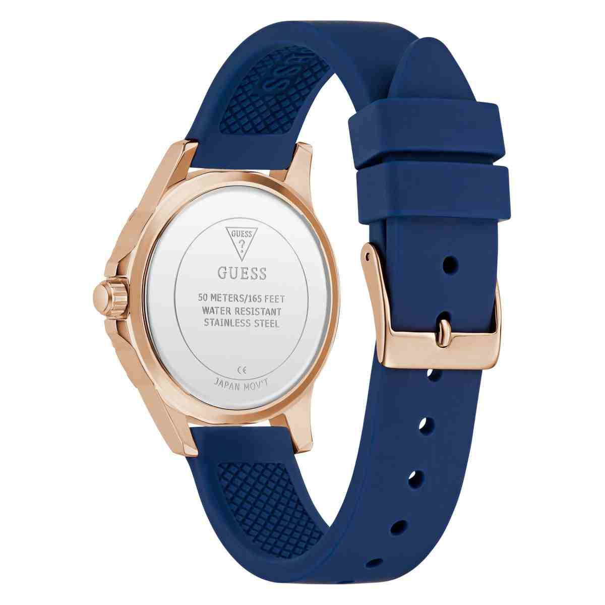 Guess Mist White Dial Blue Silicone Strap Women's Watch GW0949L3 - view 3
