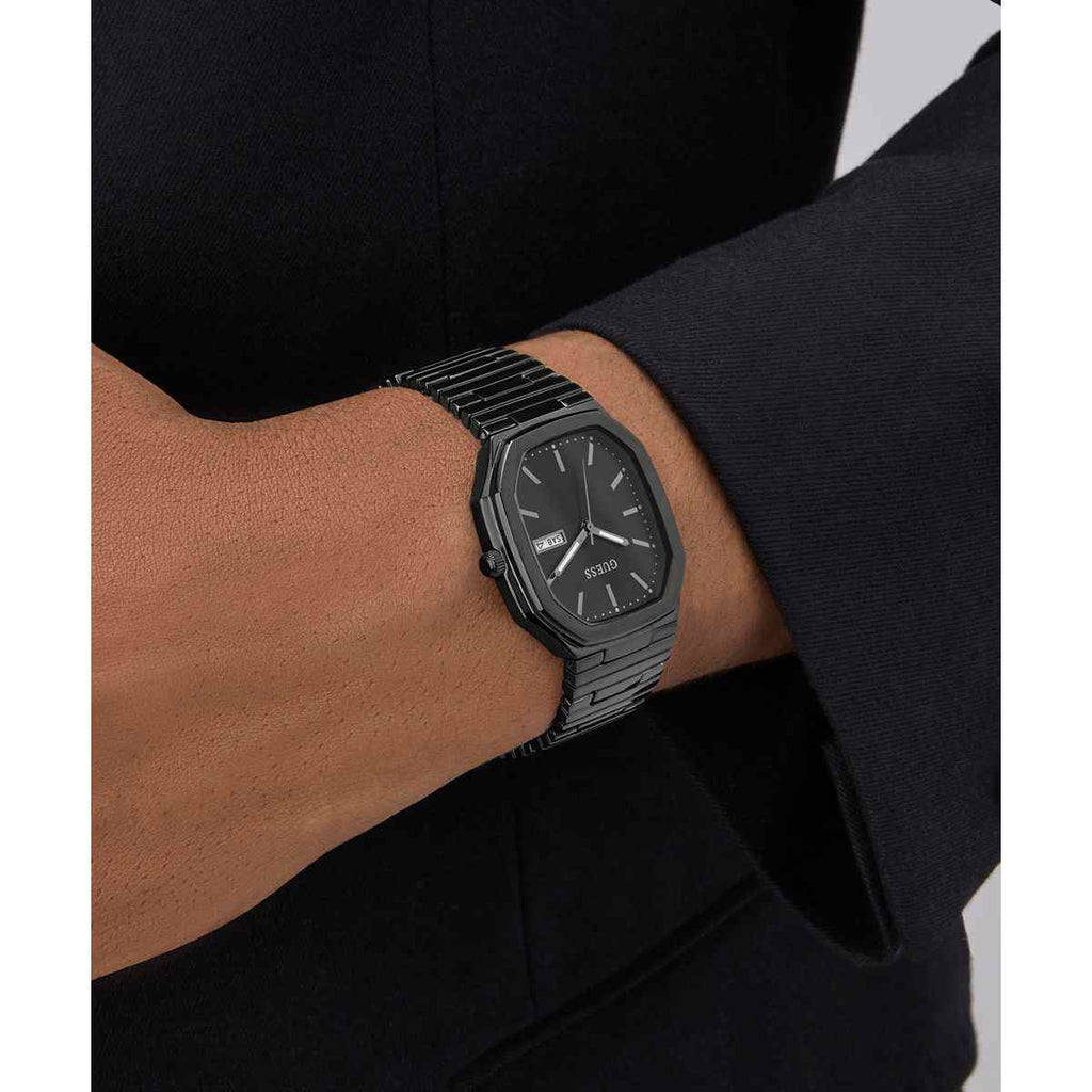 Guess Oliver Black Dial Black Stainless Steel Strap Men's Watch GW0978G4 - view 4