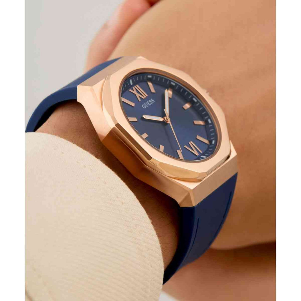 Guess Blue Dial Blue Silicone Strap Men's Watch GW0850G3 - view 7