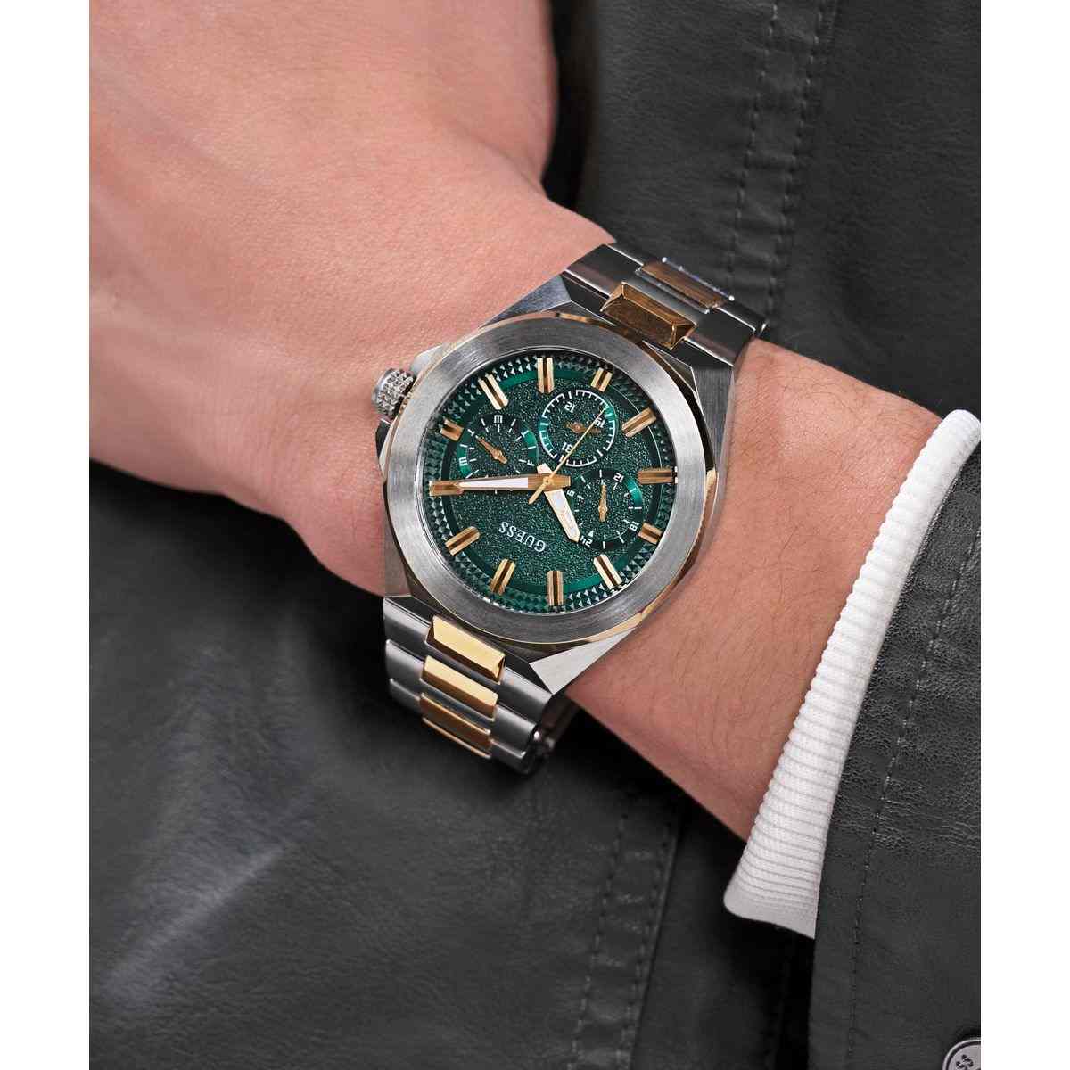 Guess Dashboard Green Dial Two-Tone Stainless Steel Strap Men's Watch GW0798G3 - view 4