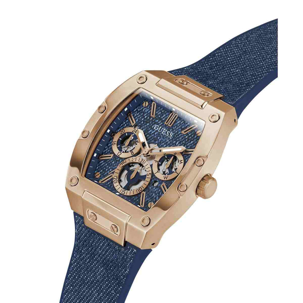 Guess Phoenix Blue Denim Dial Rose Gold-Tone Men's Watch GW0786G2 - view 7