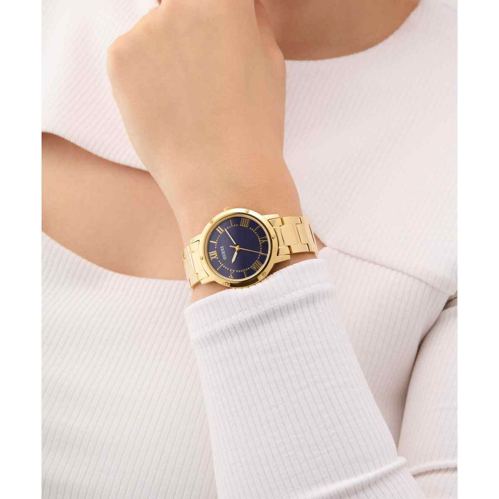 Guess Dawn Blue Dial Gold-Tone Stainless Steel Strap Women's Watch GW0404L4 - view 5