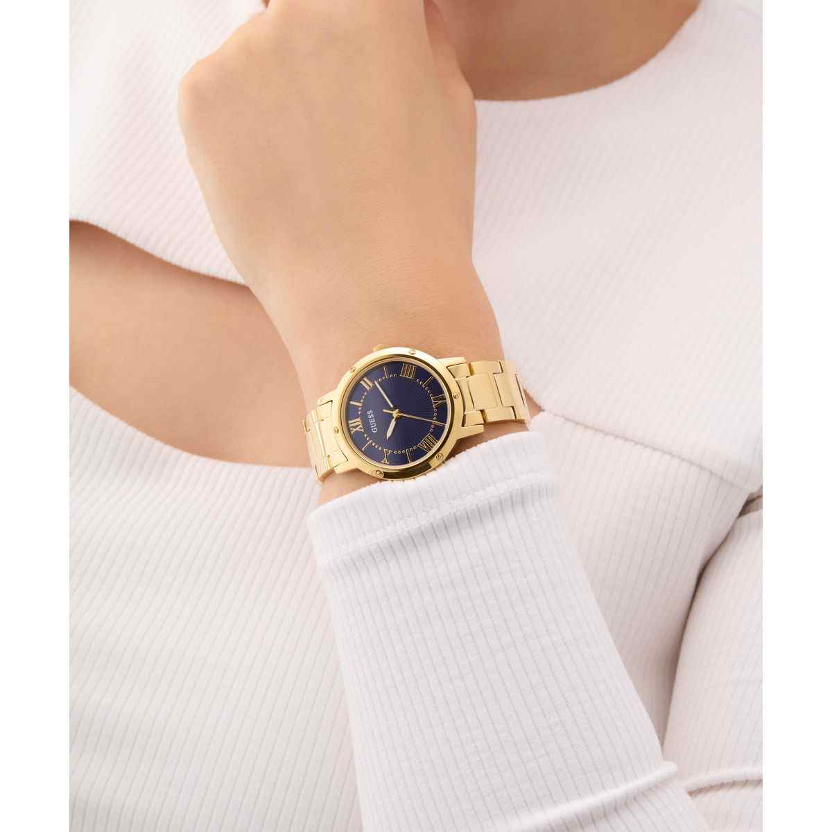 Guess Dawn Blue Dial Gold-Tone Stainless Steel Strap Women's Watch GW0404L4 - view 5