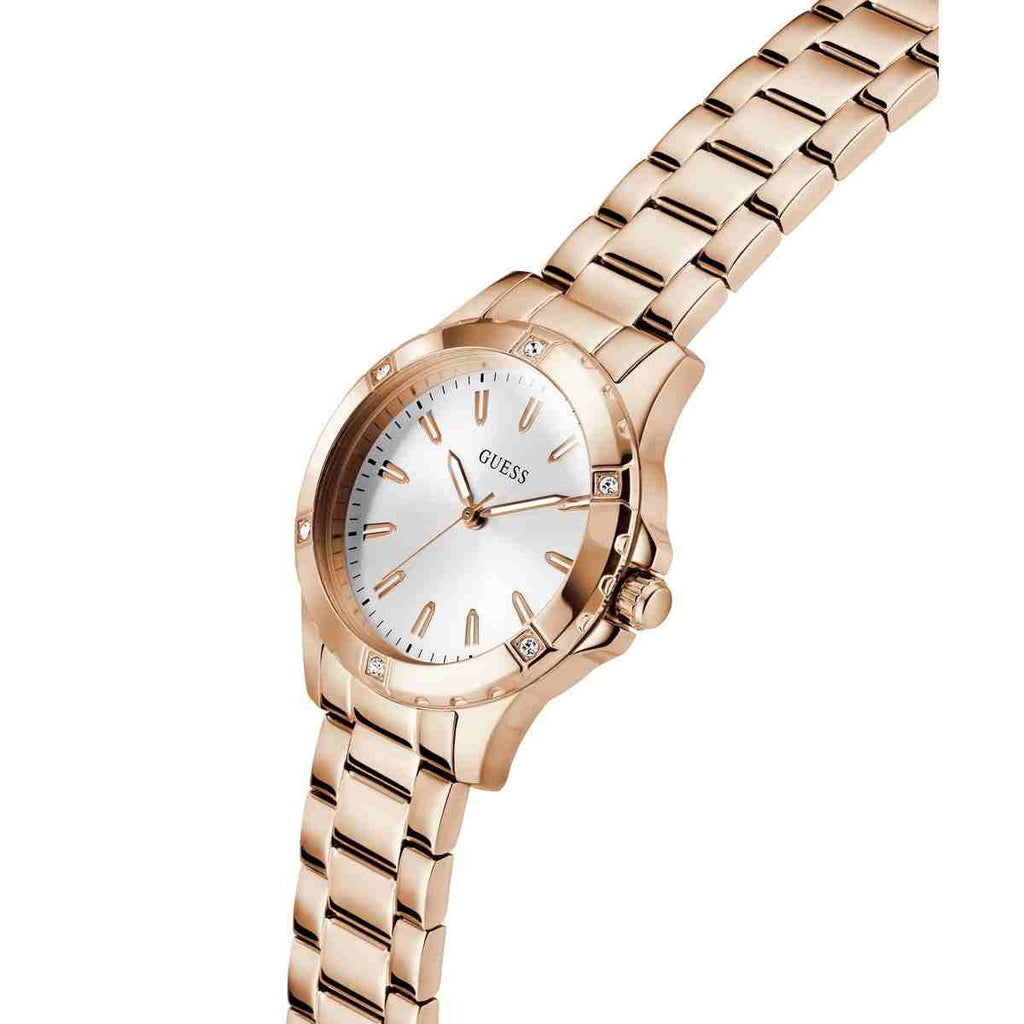 Guess White Dial Rose Gold-Tone Stainless Steel Women's Watch GW0948L5 - view 7