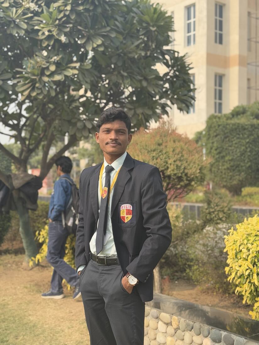 S. Brahma Reddy in his college blazer