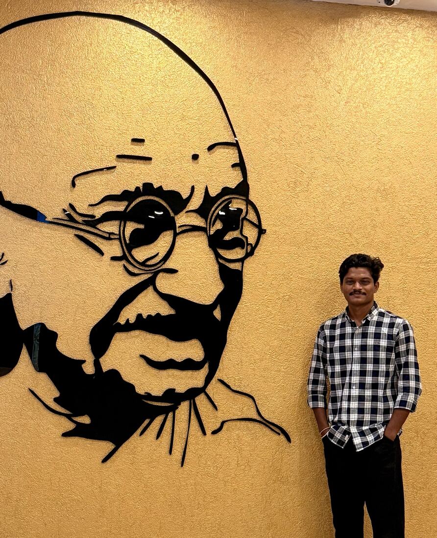 Beside Gandhi wall art